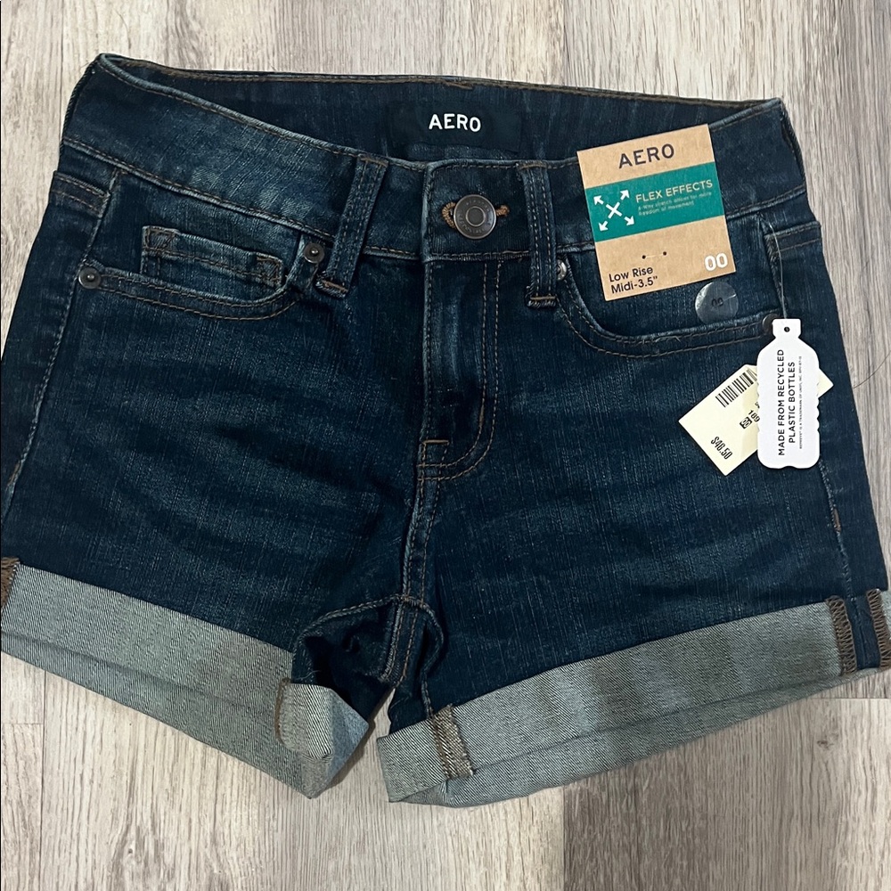 Aero Dark Blue Denim Shorts